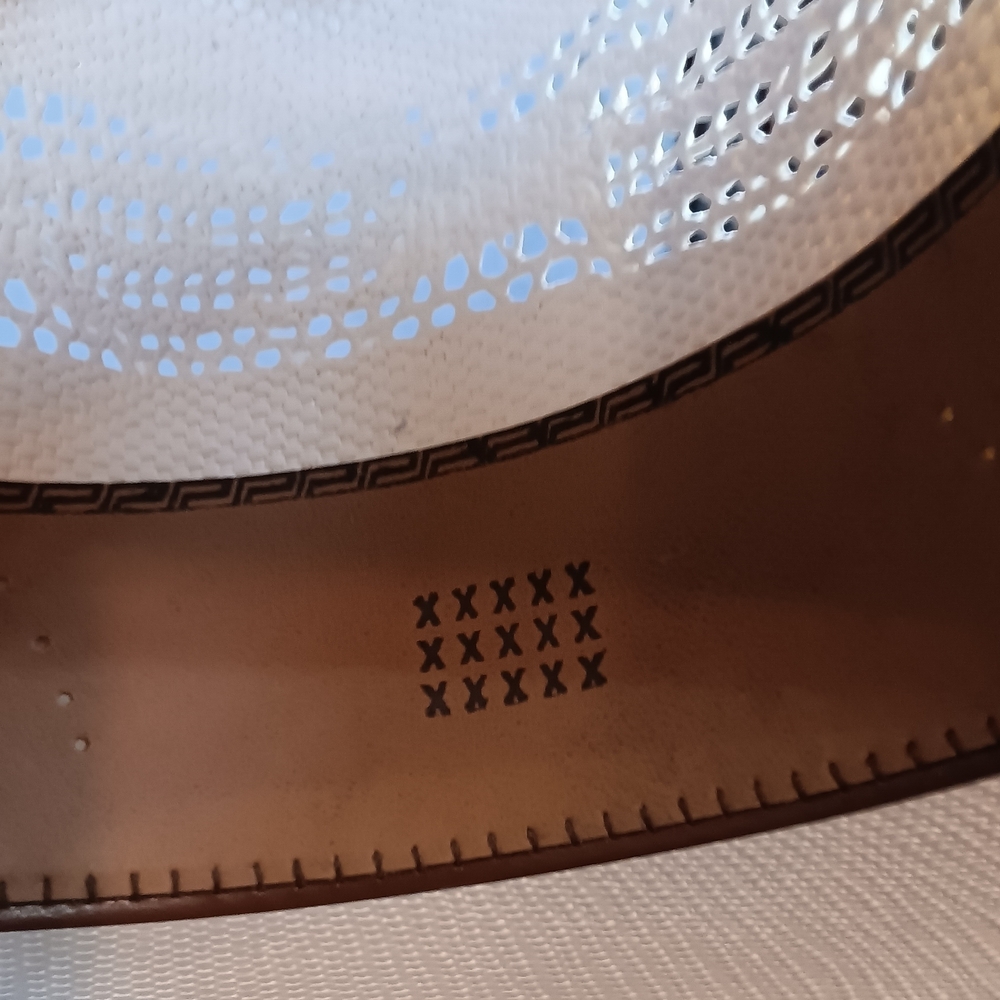 Bangora Branded Cream Straw Cowboy Hat with Band - Picture 13 of 13